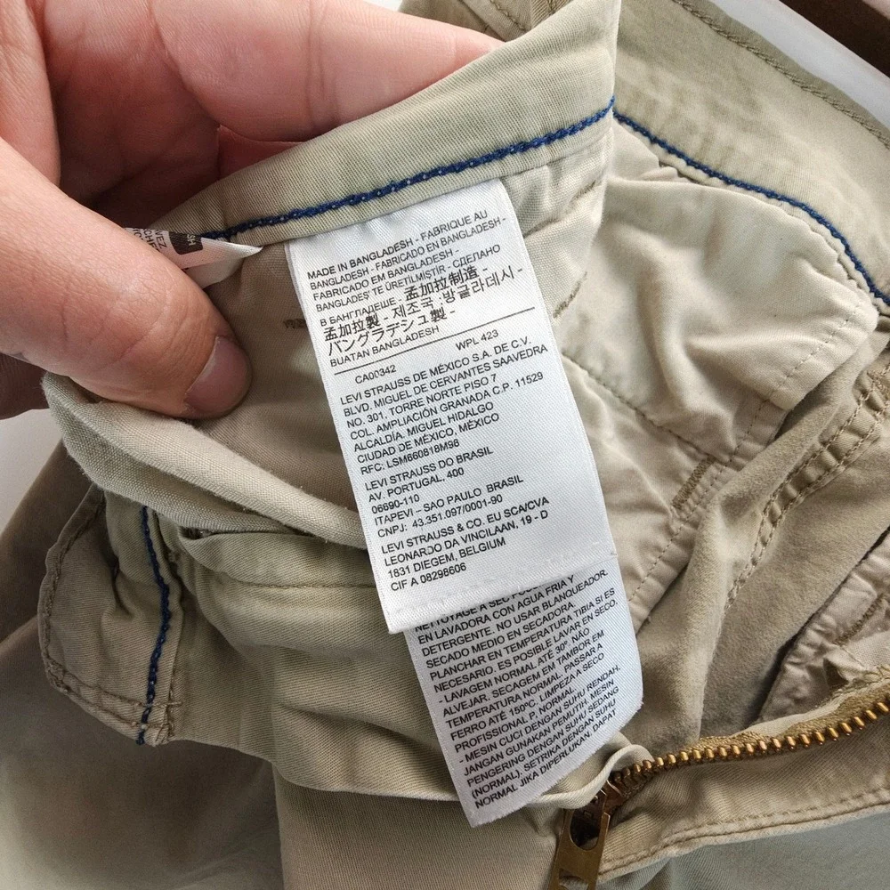 Levi's XX Chino Shorts Men 31 Tan Standard Taper Casual Minimalist Streetwear‎
